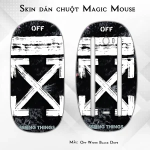 Skin dán chuột Magic Mouse mẫu Off White Black Dope
