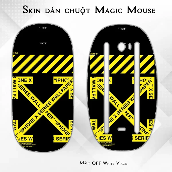 Skin dán chuột Magic Mouse mẫu OFF White Virgil