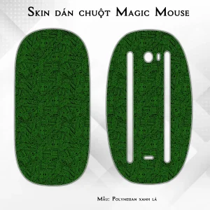 Skin dán chuột Magic Mouse mẫu Polynesian xanh lá