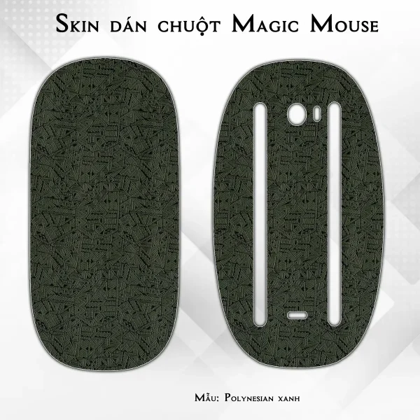 Skin dán chuột Magic Mouse mẫu Polynesian xanh