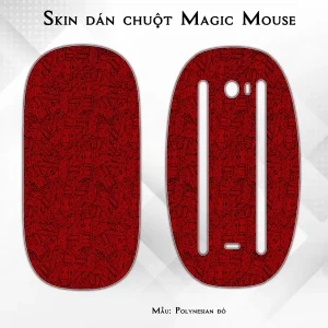 Skin dán chuột Magic Mouse mẫu Polynesian đỏ