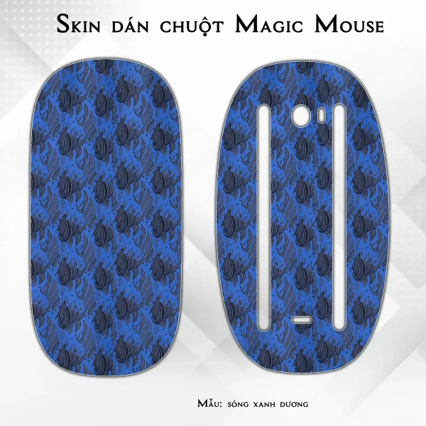 Skin dán chuột Magic Mouse mẫu sóng xanh dương