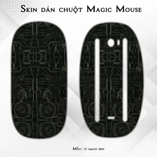 Skin dán chuột Magic Mouse mẫu vi mạch đen