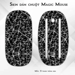 Skin dán chuột Magic Mouse mẫu X-cross trắng đen