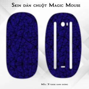 Skin dán chuột Magic Mouse mẫu X-cross xanh dương