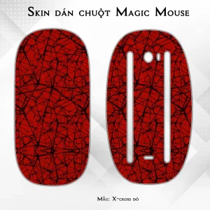 Skin dán chuột Magic Mouse mẫu X-cross đỏ