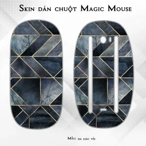 Skin dán chuột Magic Mouse mẫu đa giác tối
