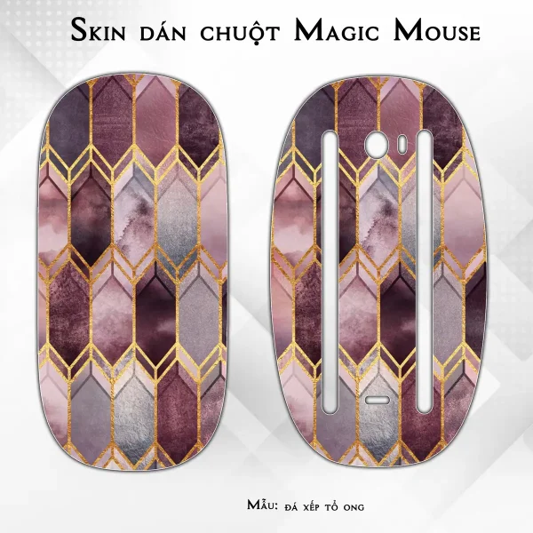 Skin dán chuột Magic Mouse mẫu đá xếp tổ ong