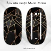 Skin dán chuột Magic Mouse mẫu đá đen xếp lẫn Skin dán chuột Magic Mouse mẫu đá đen xếp lẫn