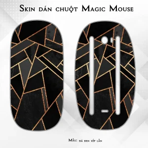 Skin dán chuột Magic Mouse mẫu đá đen xếp lẫn