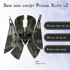 Skin dán chuột Pulsar Xlite Wireless v2 mẫu Adidas rằn ri