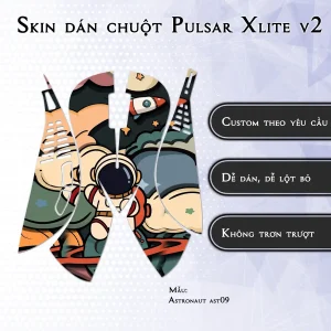 Skin dán chuột Pulsar Xlite Wireless v2 mẫu Astronaut ast09