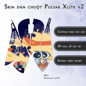 Skin dán chuột Pulsar Xlite Wireless v2 mẫu Astronaut ast15