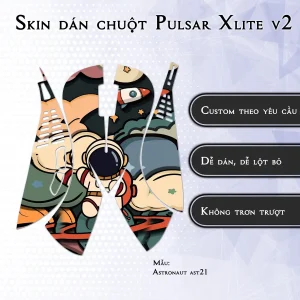 Skin dán chuột Pulsar Xlite Wireless v2 mẫu Astronaut ast21