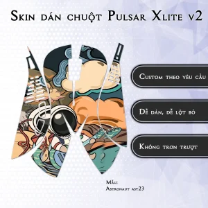 Skin dán chuột Pulsar Xlite Wireless v2 mẫu Astronaut ast23