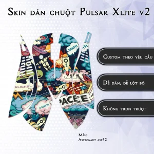 Skin dán chuột Pulsar Xlite Wireless v2 mẫu Astronaut ast32