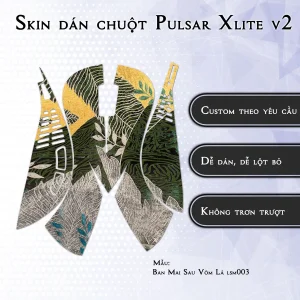 Skin dán chuột Pulsar Xlite Wireless v2 mẫu Ban Mai Sau Vòm Lá lsm003