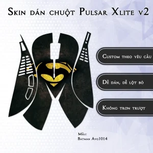 Skin dán chuột Pulsar Xlite Wireless v2 mẫu Batman Avg1014