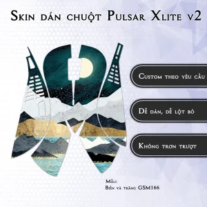Skin dán chuột Pulsar Xlite Wireless v2 mẫu Biển và trăng GSM166