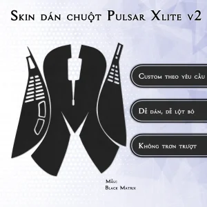 Skin dán chuột Pulsar Xlite Wireless v2 mẫu Black Matrix