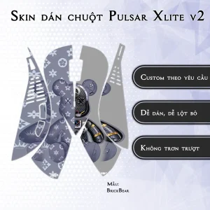 Skin dán chuột Pulsar Xlite Wireless v2 mẫu BrickBear