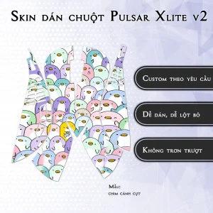 Skin dán chuột Pulsar Xlite Wireless v2 mẫu chim cánh cụt