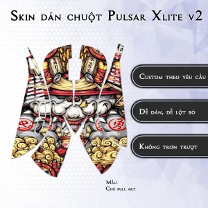 Skin dán chuột Pulsar Xlite Wireless v2 mẫu Chó bull art