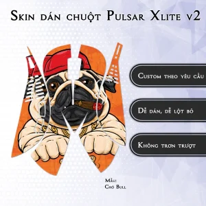 Skin dán chuột Pulsar Xlite Wireless v2 mẫu Chó Bull