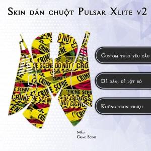 Skin dán chuột Pulsar Xlite Wireless v2 mẫu Crime Scene