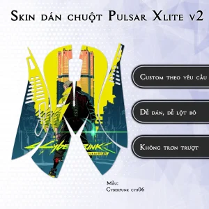 Skin dán chuột Pulsar Xlite Wireless v2 mẫu Cyberpunk cyb06