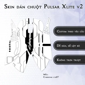 Skin dán chuột Pulsar Xlite Wireless v2 mẫu Cyberpunk cyb07