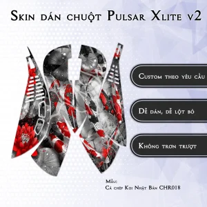 Skin dán chuột Pulsar Xlite Wireless v2 mẫu Cá chép Koi Nhật Bản CHR018