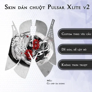 Skin dán chuột Pulsar Xlite Wireless v2 mẫu Cá chép âm dương