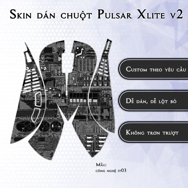 Skin dán chuột Pulsar Xlite Wireless v2 mẫu công nghệ it03