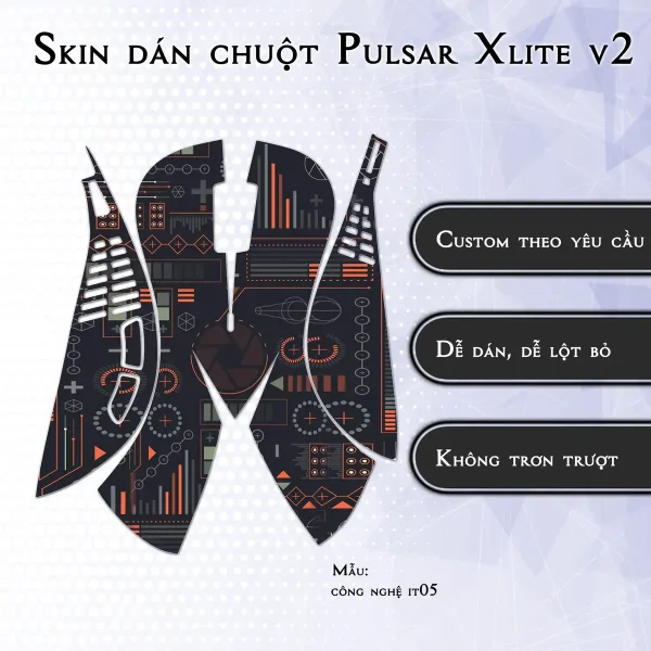 Skin dán chuột Pulsar Xlite Wireless v2 mẫu công nghệ it05