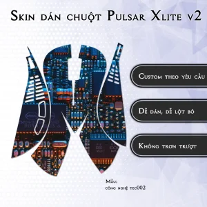 Skin dán chuột Pulsar Xlite Wireless v2 mẫu công nghệ tec002