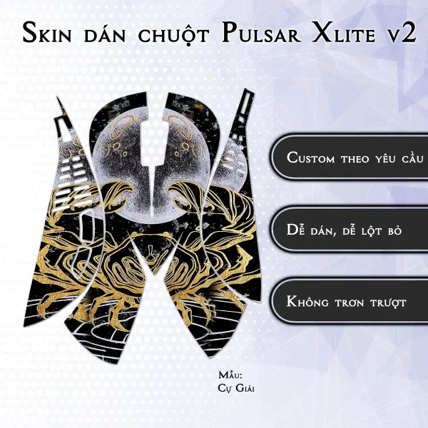 Skin dán chuột Pulsar Xlite Wireless v2 mẫu Cự Giải