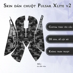 Skin dán chuột Pulsar Xlite Wireless v2 mẫu da rắn xám