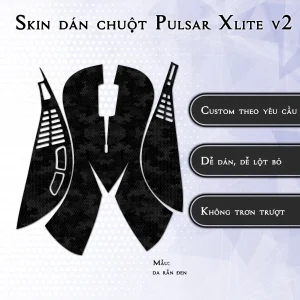 Skin dán chuột Pulsar Xlite Wireless v2 mẫu da rắn đen