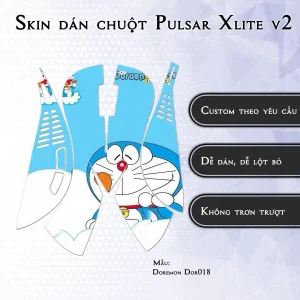 Skin dán chuột Pulsar Xlite Wireless v2 mẫu Doremon Dor018