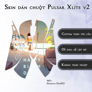 Skin dán chuột Pulsar Xlite Wireless v2 mẫu Doremon Dor022