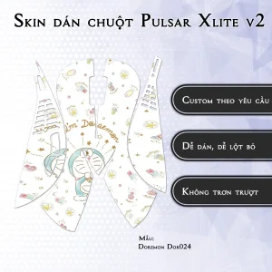 Skin dán chuột Pulsar Xlite Wireless v2 mẫu Doremon Dor024