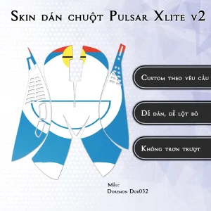 Skin dán chuột Pulsar Xlite Wireless v2 mẫu Doremon Dor032