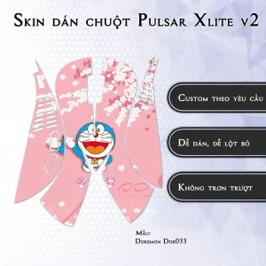 Skin dán chuột Pulsar Xlite Wireless v2 mẫu Doremon Dor033