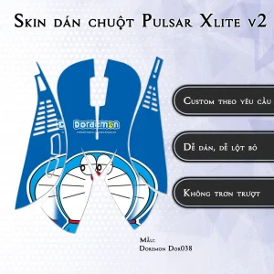 Skin dán chuột Pulsar Xlite Wireless v2 mẫu Doremon Dor038