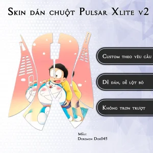 Skin dán chuột Pulsar Xlite Wireless v2 mẫu Doremon Dor045