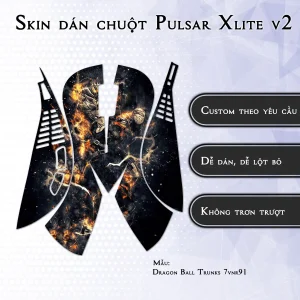 Skin dán chuột Pulsar Xlite Wireless v2 mẫu Dragon Ball Trunks 7vnr91