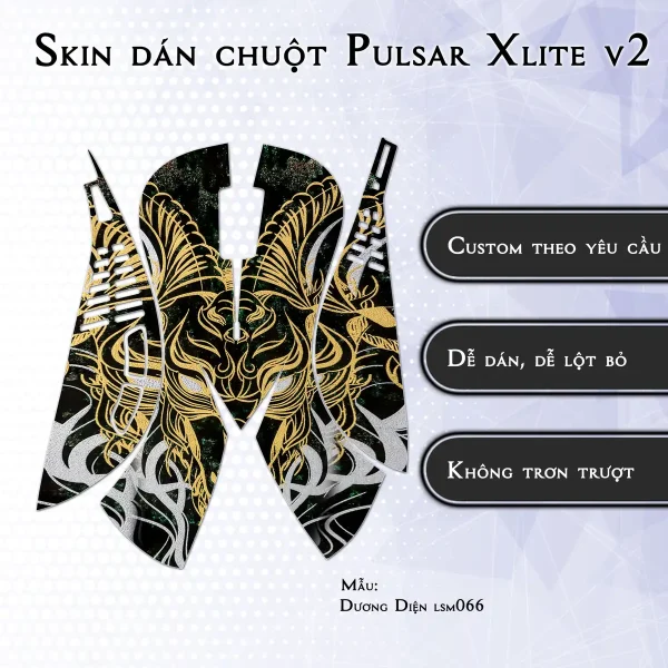 Skin dán chuột Pulsar Xlite Wireless v2 mẫu Dương Diện lsm066