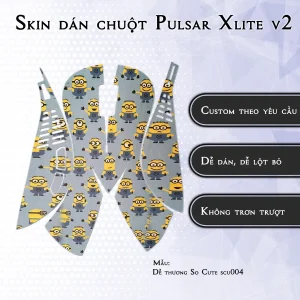 Skin dán chuột Pulsar Xlite Wireless v2 mẫu Dễ thương So Cute scu004