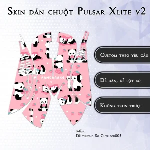Skin dán chuột Pulsar Xlite Wireless v2 mẫu Dễ thương So Cute scu005